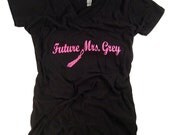 50 Fifty Shades of Grey T-Shirt Women's Authentic Clothing Apparel Future Mrs. Grey