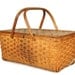 American Indian Basket Louis Jeremy Micmac Mi'kmaq Indian Maine 1924 Picnic Basket Market Basket Hamper