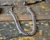 washers & suede necklace in brown