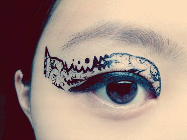 1 Pair Eye Temporary Tattoo Fake Stickers Makeup By Cclstore 