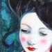 Tell Me Your Secrets Original mixed media painting by Maria Pace-Wynters