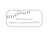 string of lights rubber address stamp - self-inking