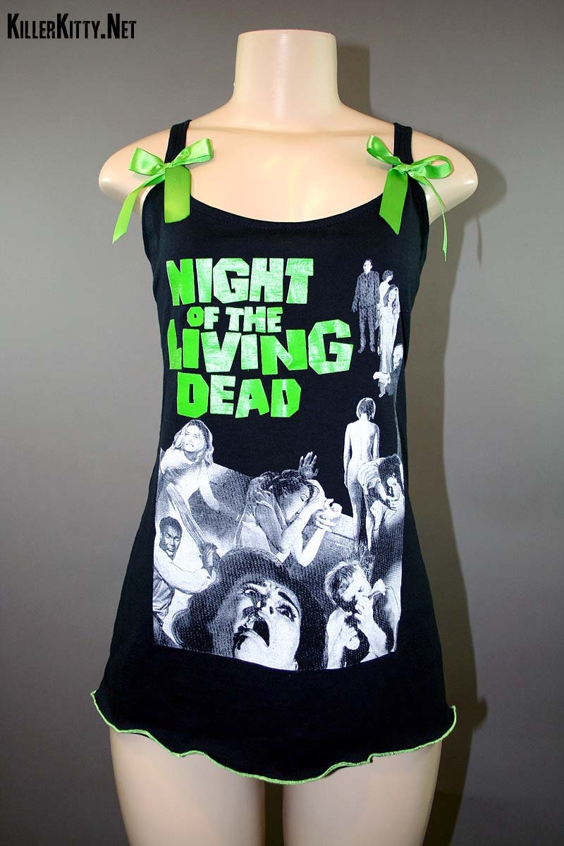 Night Of The Living Dead Horror Zombie Slub Tank Slouch Tunic Top