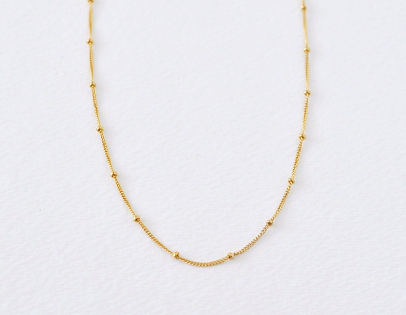 Satellite - simple 14k gold filled necklace - delicate gold jewelry - edor gift for her