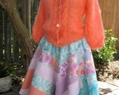 Sunset Collection Patchwork Circle Skirt  - model 1