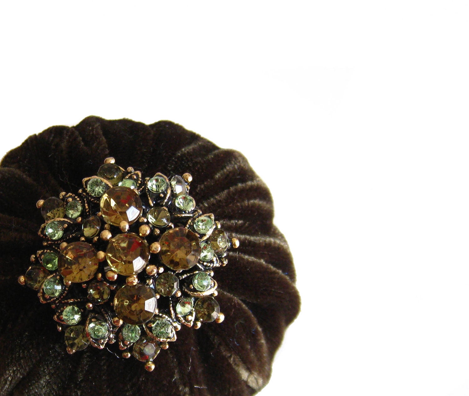Forest Green Emery Pincushion / Pin Cushion