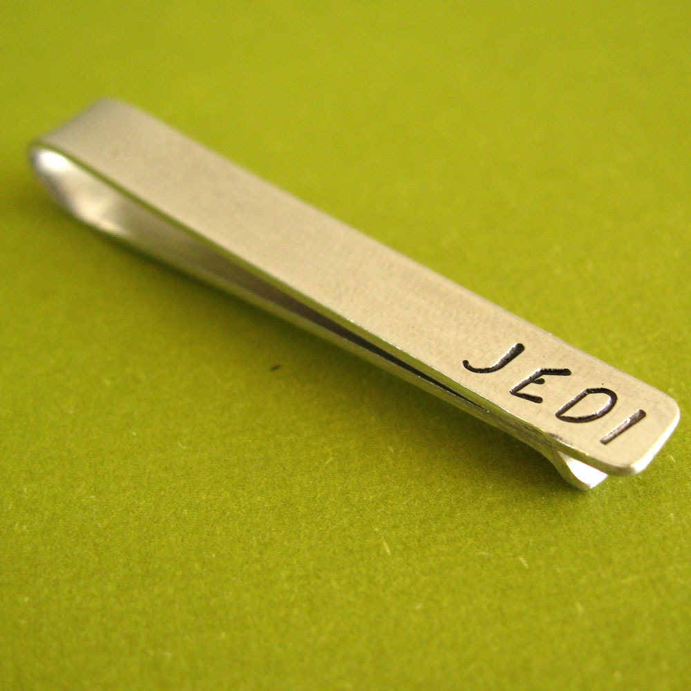 Star Wars Tie Bar -Jedi - Stamped in aluminum, perfect groomsman gift