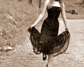 Black Lace and Corset Dress, Alternative weddings, Bridal