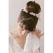 Bridal feather fascinator - Petite beaded hair combs 817