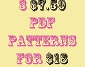 Get 3 PDF 7.50 Dollar Digital Sewing Patterns for only 18 Dollars Deal