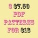Get 3 PDF 7.50 Dollar Digital Sewing Patterns for only 18 Dollars Deal