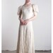 Antique Lace Wedding Gown . Two Piece Chemise and Outer Dress . Early 1900s