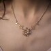 Necklace - Delicate Gold Chain with Filigree- Modern Vintage Bridal - Flower vine - One of a Kind - Art Deco