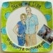 Custom listing- house portrait platter personalized Christmas gift hand painted from photo by Cathie Carlson