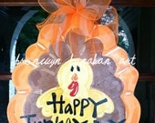 Happy Turkey Day Door Hanger - Bronwyn Hanahan Original