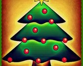 Christmas Photograph Card Christmas Tree with Star