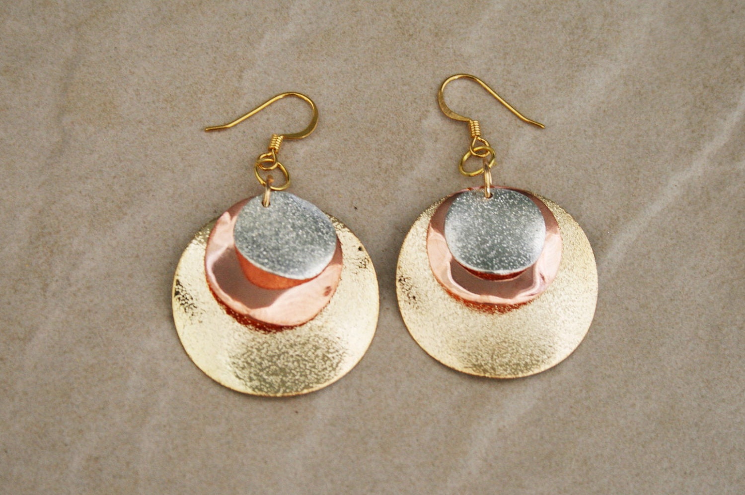 Mixed Metal Earrings Copper Gold Silver By Encantodesign | mixed metal earrings copper gold silver by encantodesign Mixed Metal Earrings Copper Gold Silver By Encantodesign | mixed metal earrings copper gold silver by encantodesign