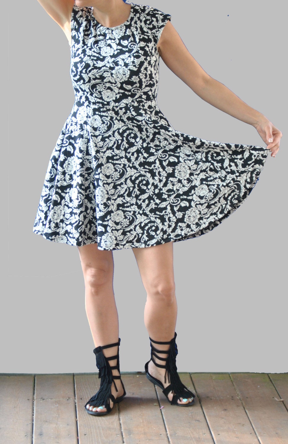 Organic Cotton ROCKABILLY Dress made for twirling