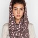 Hand Printed Circle Scarf in Pale Pink on Cub