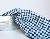 Baby Swaddle Blanket in Aqua and Light Blue, White Flannel Baby Blanket, Contemporary Geometric Shape Print Swaddling Blanket