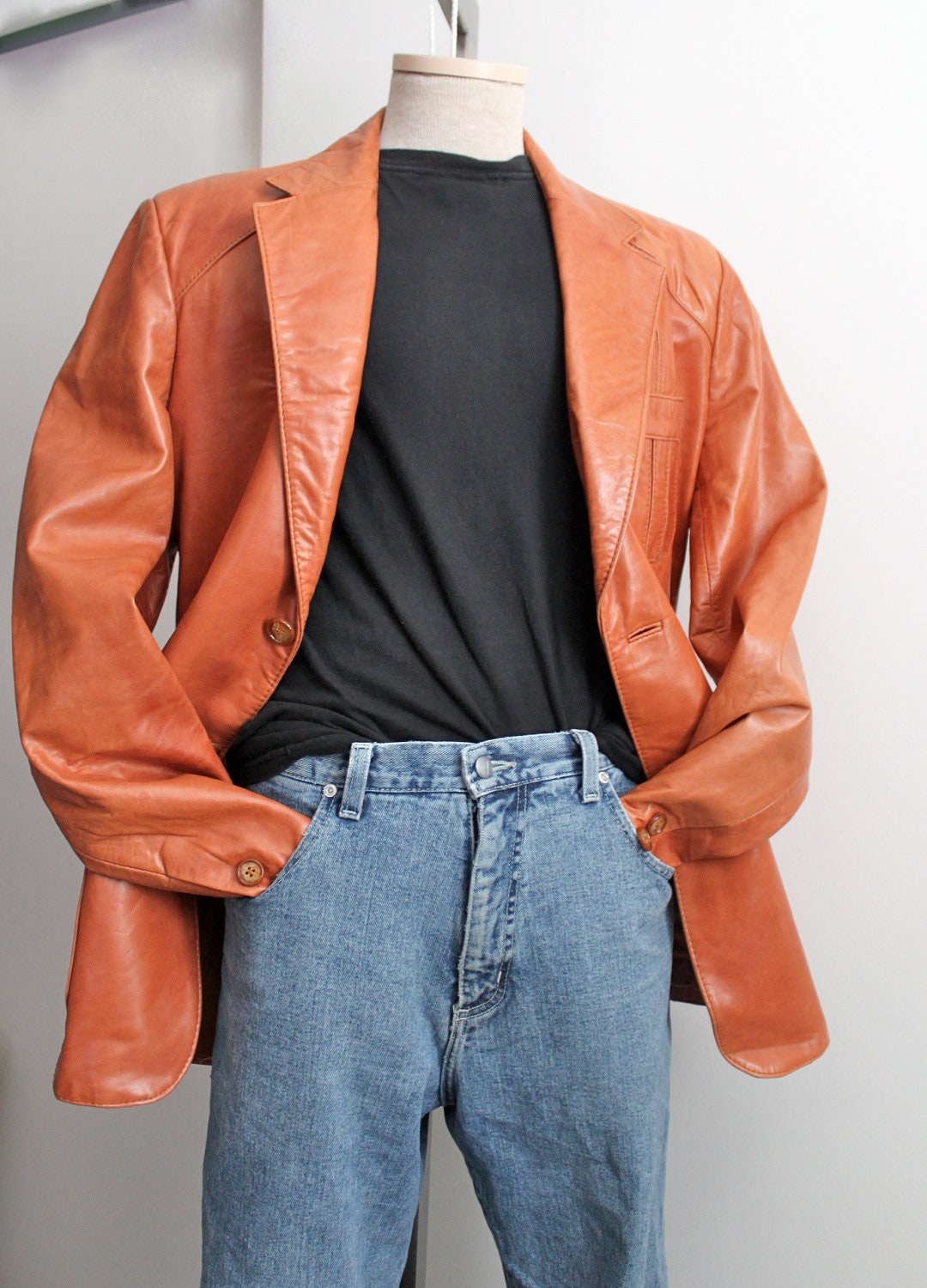 vintage Wilson buttery soft leather blazer // jacket // 44