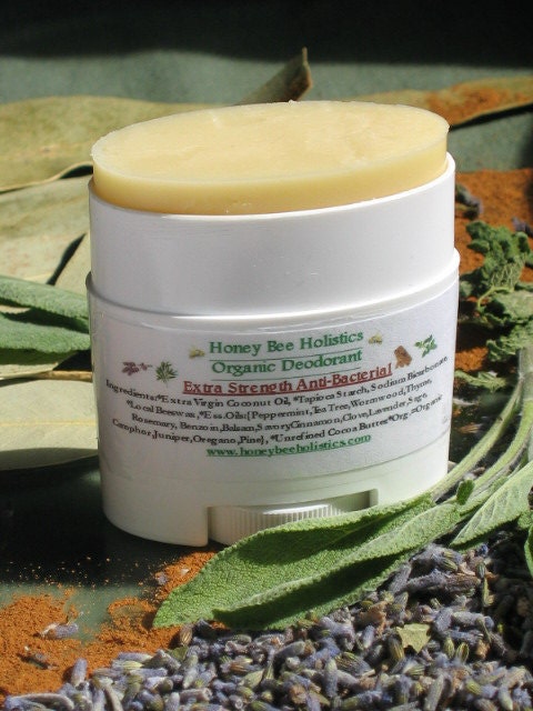 Organic Extra Strength Deodorant 1/2 oz Trial Size - Travel Size - Corn Starch and Zinc Free - Only Organic Essential Oils Used