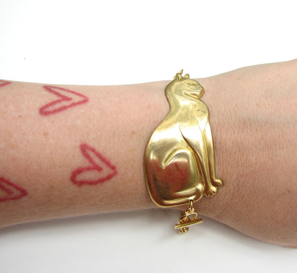 cat bracelet - feline jewelry