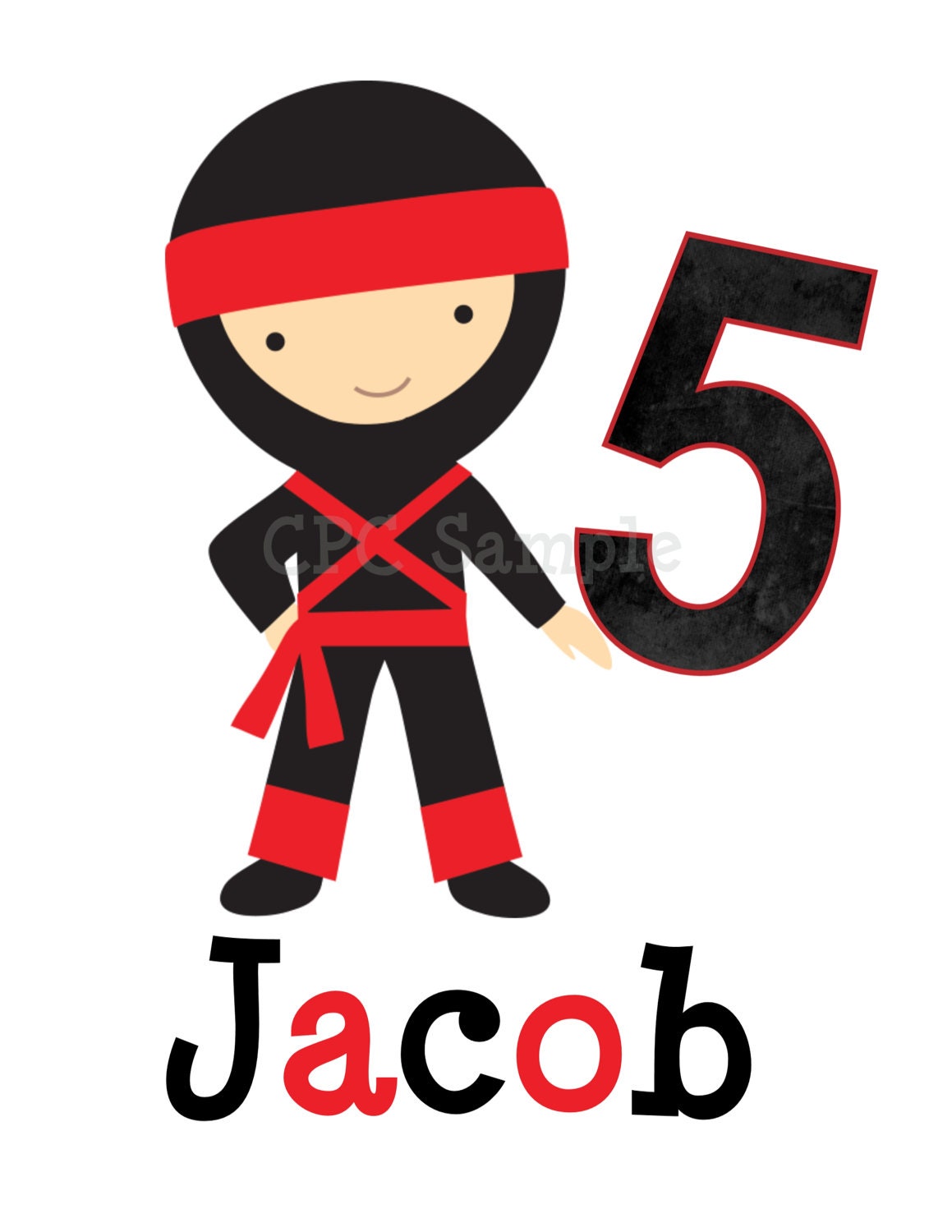 Ninja Birthday TShirt or Onesie Personalized with Name and ANY NUMBER Il_170x135