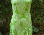 Vintage 60s Mod Shift Scooter Dress in Green