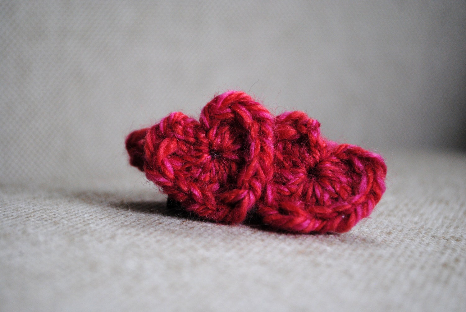 Little Hearts Barrettes in Pink and Red