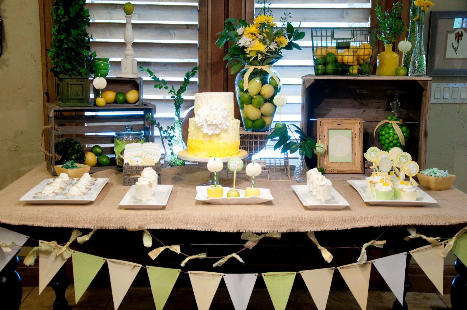 Lemon Bridal Shower PRINTABLE Pendant Banner by Love The Day Il_570xn