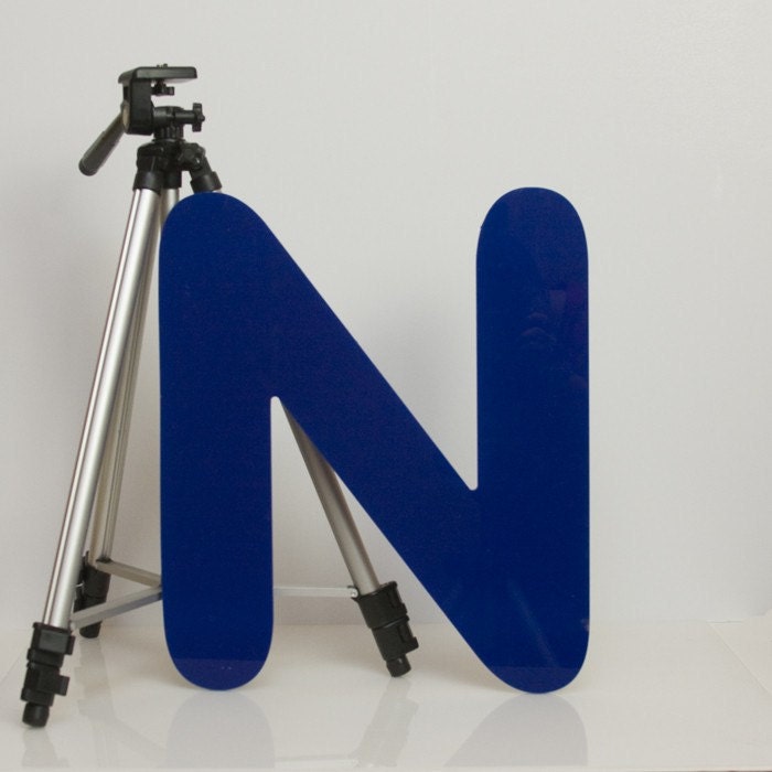 Large Blue Letter N