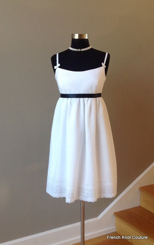 TEA FOR TULIP Short Wedding Dress, Cotton Eyelet