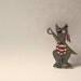 Pirate Cat Brooch, Grey Animal Jewelry, Cat Pin