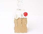 Bobby Pin with Vintage Buttons Wedding Hair Accessory Clip Barrette Whimsical