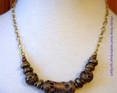 Ghana Brass Bead Necklace , Jewelry, Necklace,, African Trade Beads, Spring Celebrations
