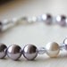 Mauve Swarovski Pearl Bracelet