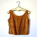 Vintage 60s Metallic Gold Sequined Bustier Tank Top