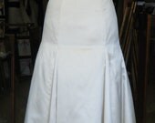 FURTHER REDUCED Wedding gown handmade in Canada Ivory satin adorned with vintage inspired embellishment