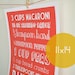 11x14 Baked Mac & Cheese Recipe Kitchen Art Print with Hand Lettering