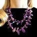 GEMSTONE, AMETHYST, Statement Necklace, Purple, Lavender, Bold, Chunky, Genuine, Sparkle, Jewelry by Jessica Theresa