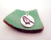 Silver Bird Necklace with Antiqued Finish (Pure Silver Pendant)