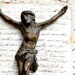 TREASURY ITEM - Small antique French figure of Jesus Christ, gilt finish