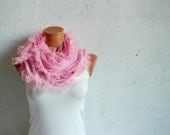 Women shawl, scarves. Pink Frilly, fancy flower pattern sim. wedding,bridal,authentic, romantic, elegant
