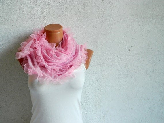 Women shawl, scarves. Pink Frilly, fancy flower pattern sim. wedding,bridal,authentic, romantic, elegant