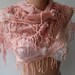 Elegant Scarf Tulle and Cotton ...Pink