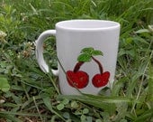 Plants vs. Zombies Hand-Drawn Ceramic Mug, Cherry Bomb: 6th in a Series of 7