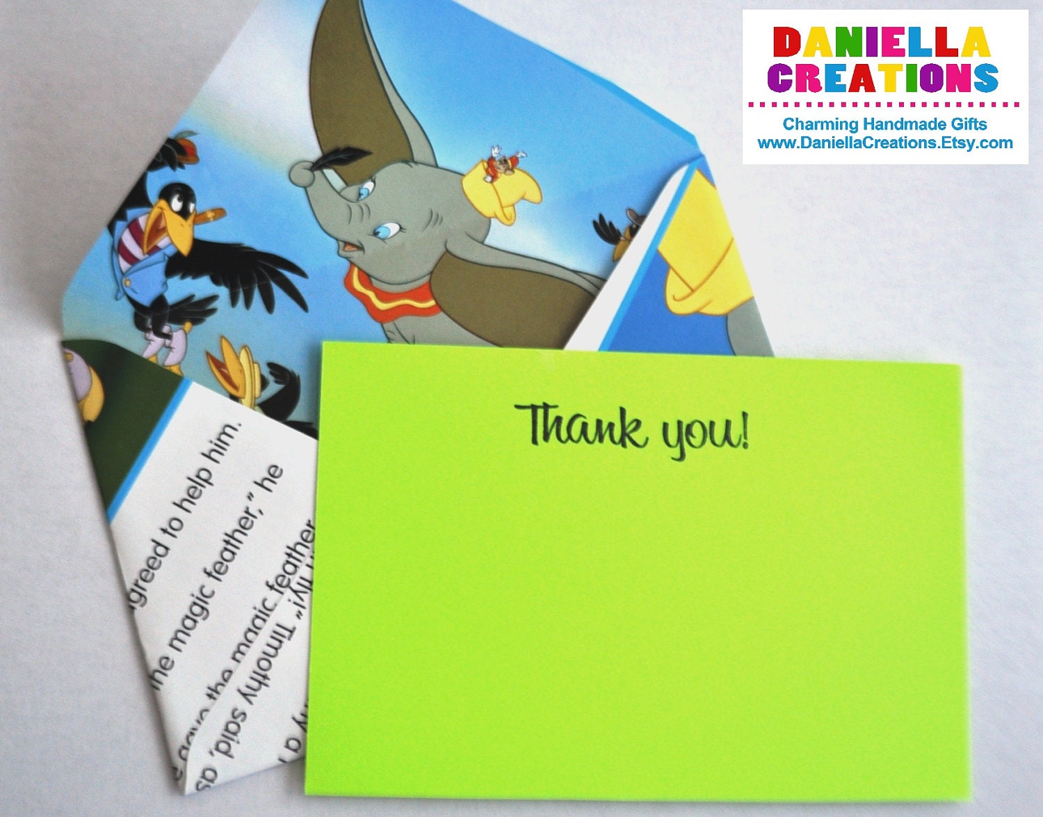 Thank You Stationery: 5 assorted envelopes & 5 Thank You cards