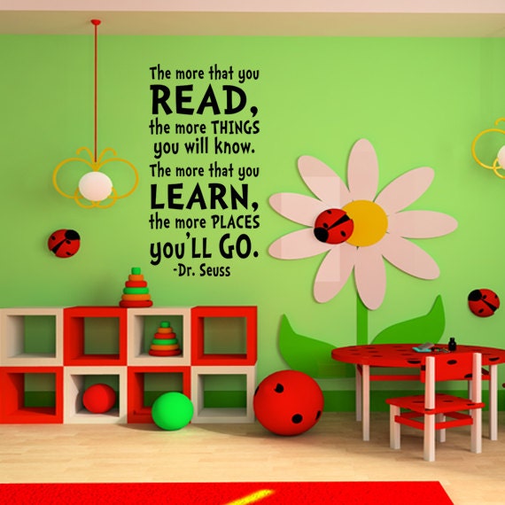 Kids Wall Art Dr. Seuss Quote Wall Decal