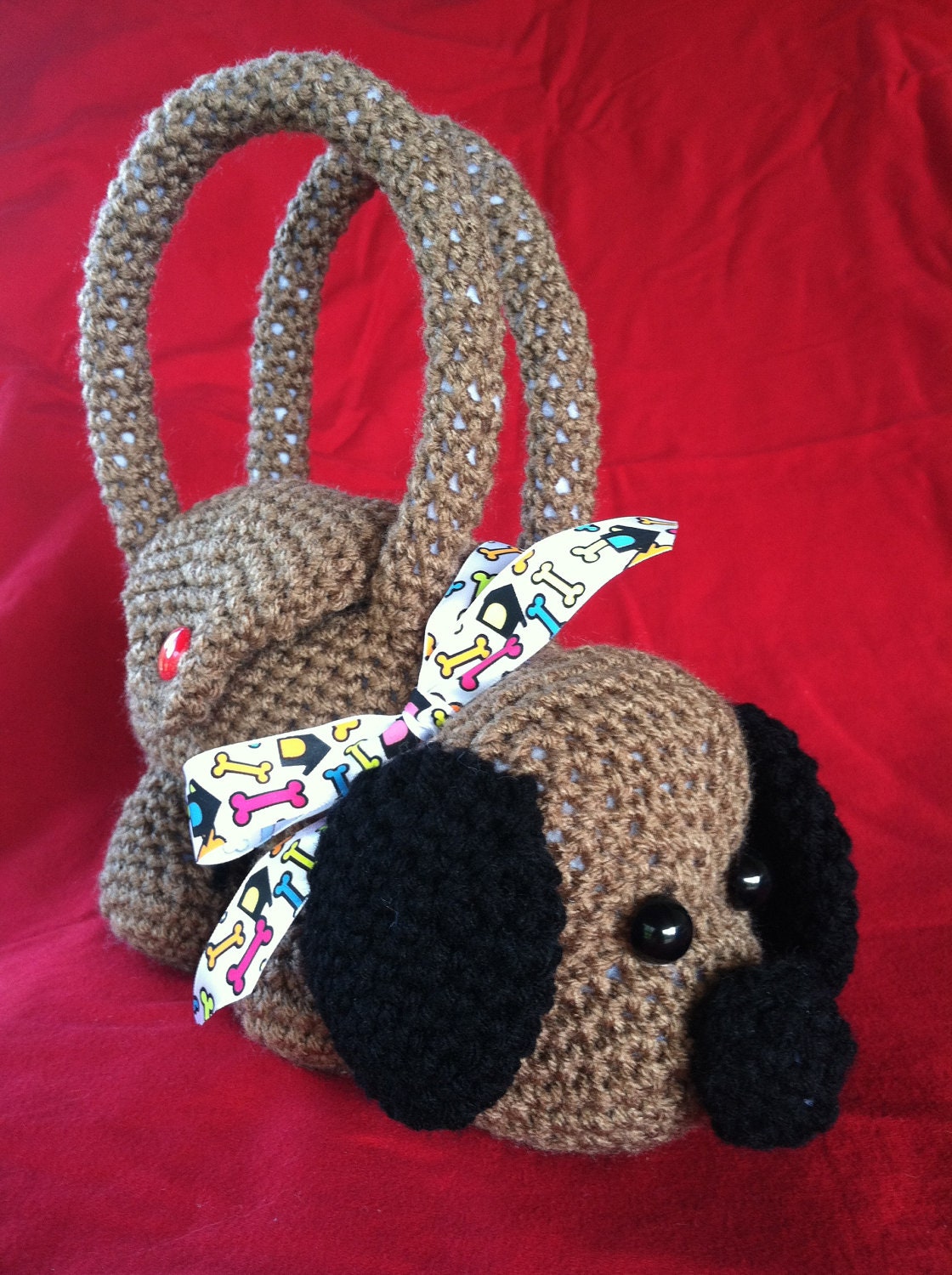 stuffed animal dog purse